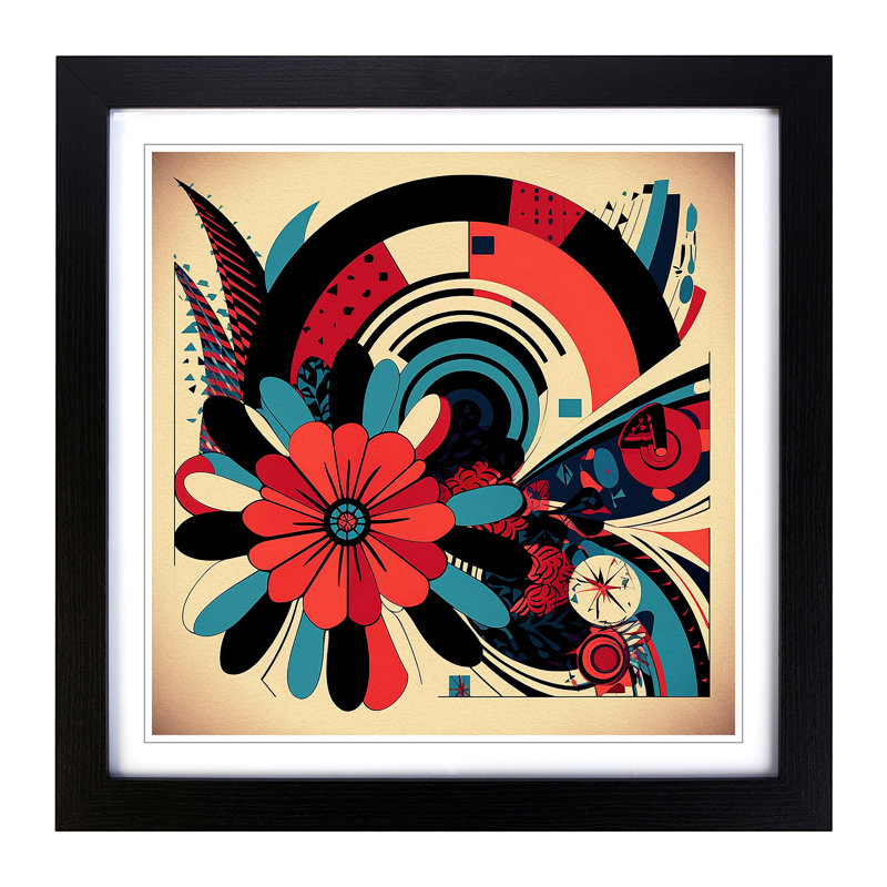 Single Picture Frame Print on Wood, Black
