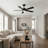  Seale 52 inch Smart Ceiling Fan with Remote/APP/Alexa Control, Downrod Mount, Reversible DC Motor, 5 Blades, 6 Speeds, 3CCT, Dimmable, Noiseless, Bedroom, Living Room, Black