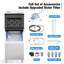 Commercial Ice Maker Machine 450 Lb. Daily Production, Industrial Ice Maker with Large Storage Bin, Ideal for Restaurant Bar Business, Stainless Steel
