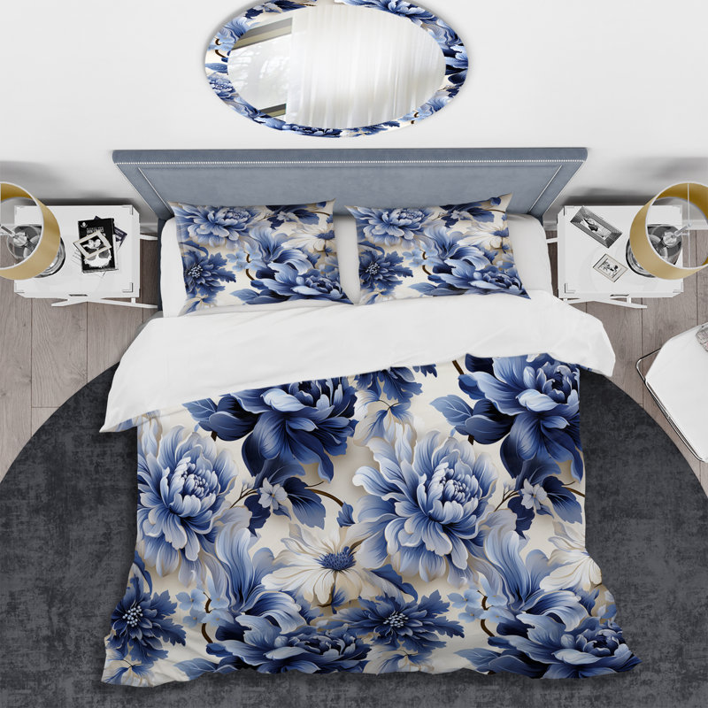 Literie Hereen, Housse de couette pour grand lit et 2 taies décor