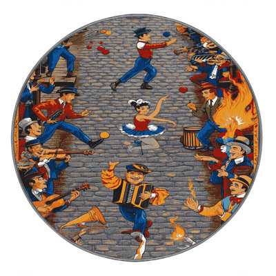  Tapis de musique lavable Street Performers and Buskers