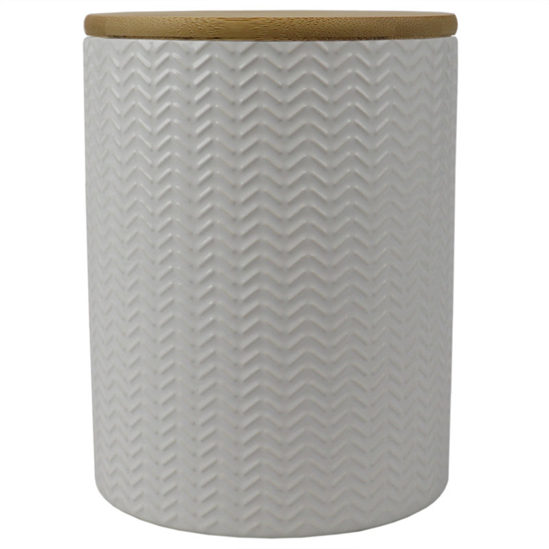 Pot de cuisine Wave, H 6,5 po x l 5 po x P 5 po, Blanc / brun