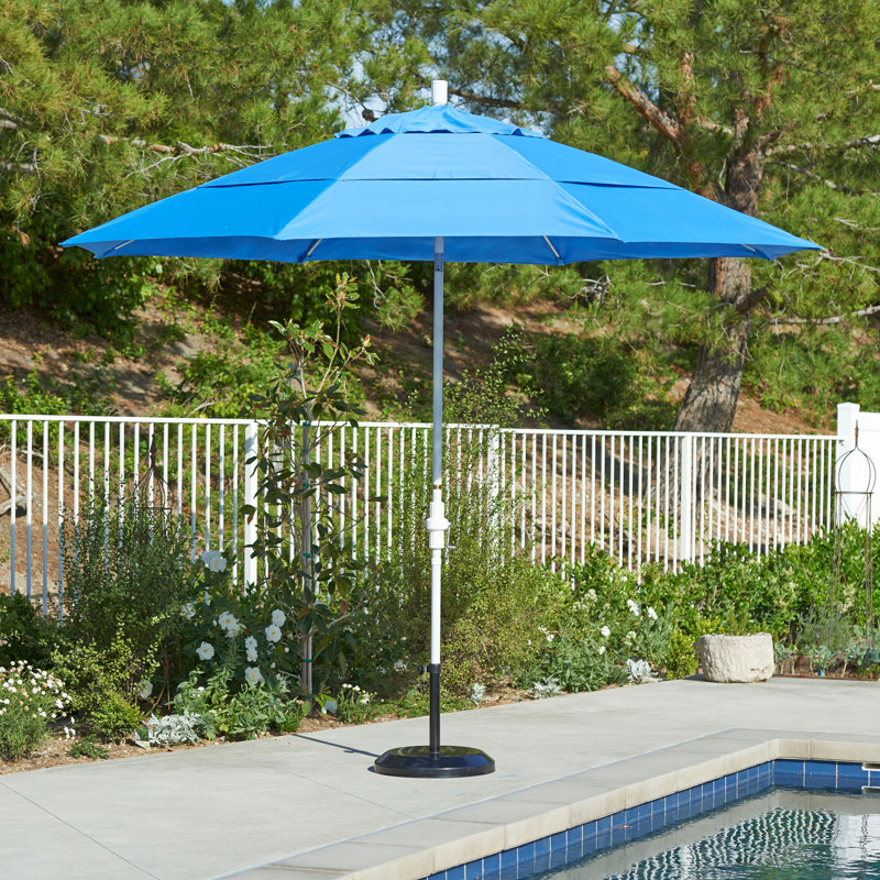 Mariyah 132'' Market Sunbrella® Umbrella, Canvas Cyan Sunbrella® Canvas