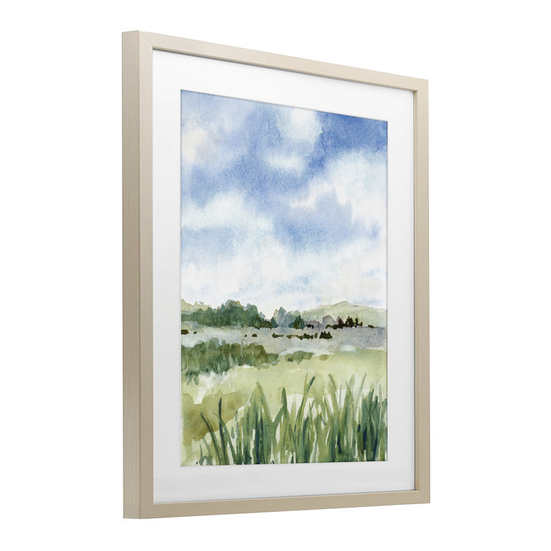«Fresh Spring Morning», reproduction sous verre encadrée, design par Lanie Loreth, Cadre de récolte en pin, H 16 po x l 13 po