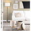 Velours crème avec métal doré, style, repose-pieds emboîtables, longueur intérieure de 12,5 po, largeur, profondeur de 16,75 po, utilisation à l'intérieur, limite de 250 lb, métal sans assemblage et revêtement rembourré élégant, deux repose-pieds amovibles