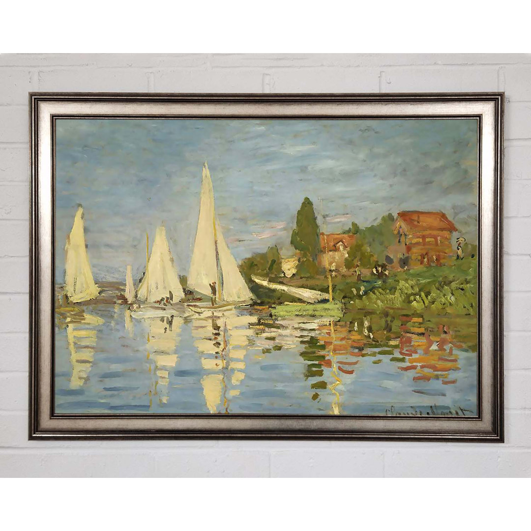 Monet Regatten in Argenteuil - Einzelne Bilderrahmen Kunstdrucke