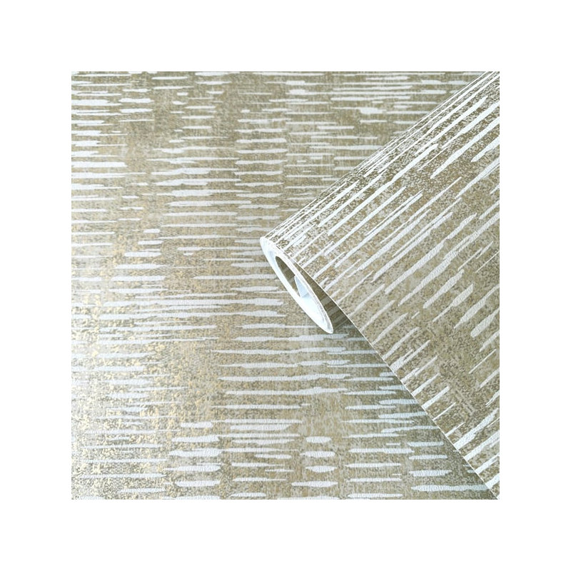 Elegance 10m x 53cm Glitter Wallpaper Roll, Bronze Brown