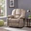 Fauteuil inclinable manuel luxueux avec tissu doux pour la peau et deux porte-gobelets-533448909