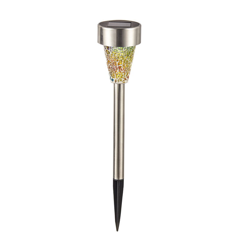 Solar Powered Integrated LED Glass Pathway Light