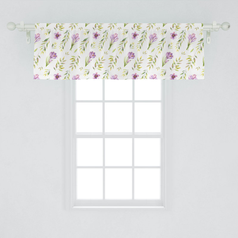 Floral Tailored Window Valance