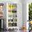 71" H Metal Garage Storage Cabinet with Wheels and Adjustable Shelves-971819511