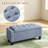 Tufted Armrest Storage Ottoman Bench with Wooden Legs for Entryway Bedroom Living Room-369537548