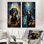 Dachshund Dreamscape - ensemble de 2 décorations murales chien en métal
