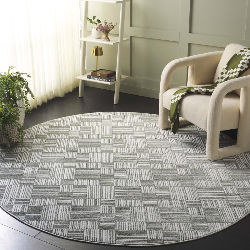 Tapis patchwork Orchard Performance, Rond 6 pi 7 po
