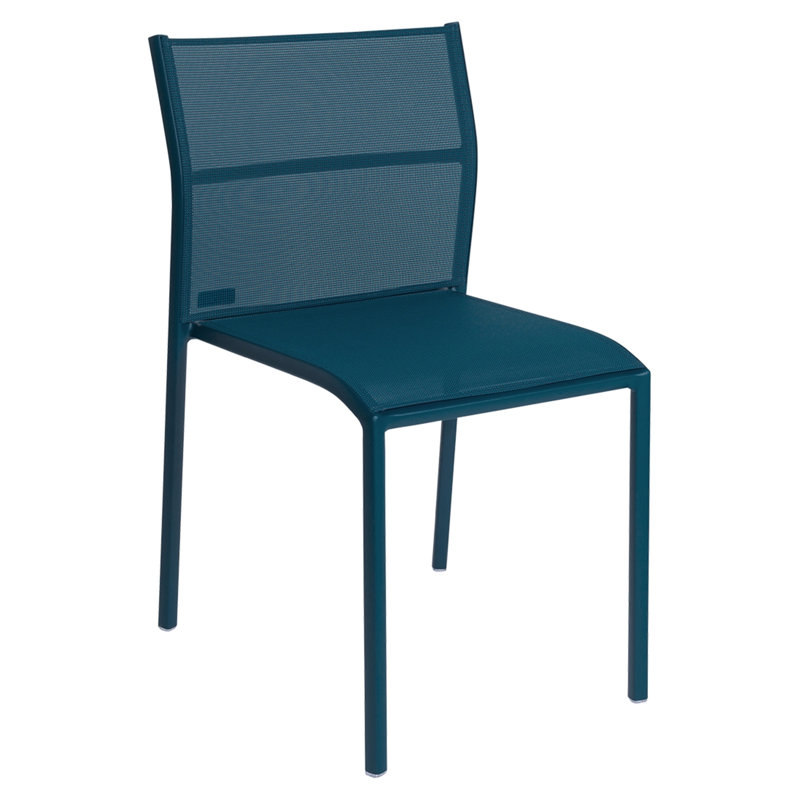 Cadiz Outdoor Dining Side Chair, Acapulco Blue, 2