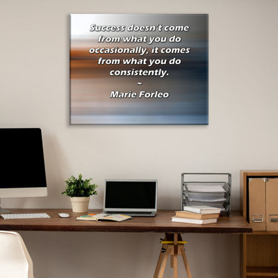 ArtsyQuotes Gallery Wrapped Canvas By Marie Forleo: "Success doesn’t come from what you do occasionally, it comes from what you do consistently."