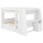 Lit superposé moderne avec bureau, tablettes de rangement et tiroirs-975625938