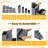4-Step Dog Stairs w/Adjustable Steps for High Beds Sofas for Small & Medium Dogs