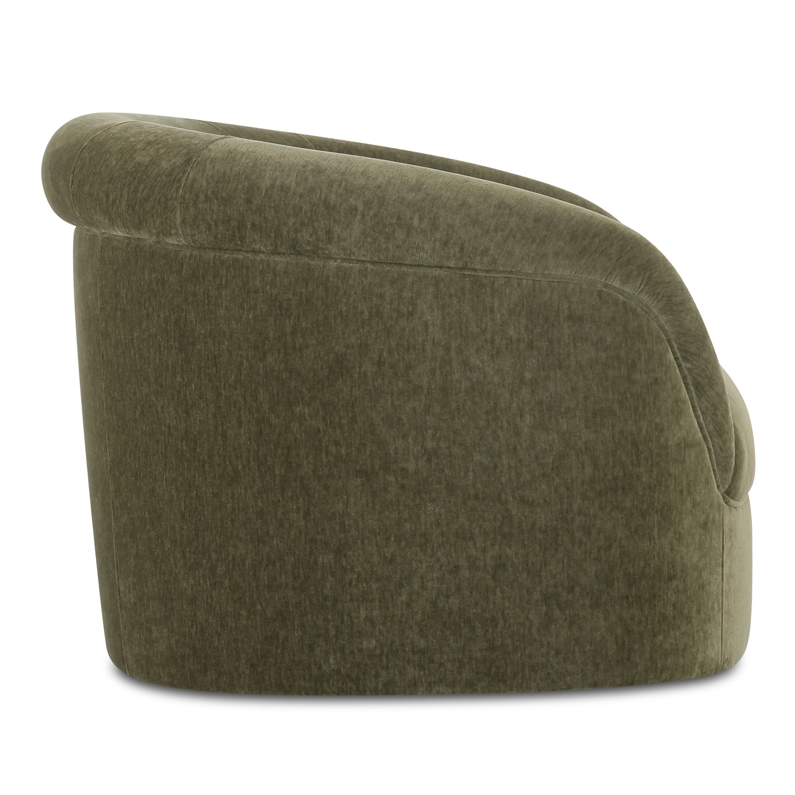 Arthur Velvet Lounge Chair, Dark Green Performance Chenille