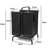2-Tier Laundry Hamper 110L Large Oxford Clothes Basket Sorter With, Lid And Sorting Cards For Clothes & Toys Storage,Black-865806079