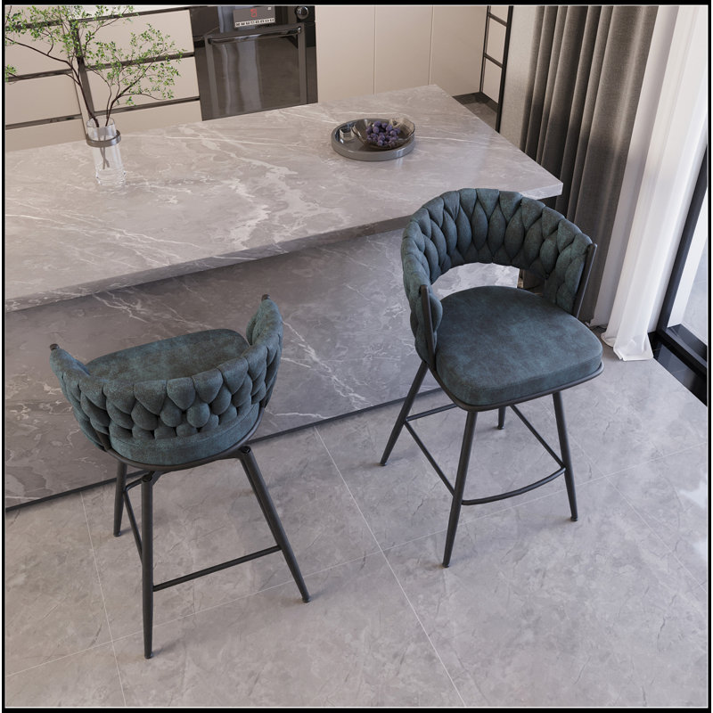 Tabourets de comptoir Gunnar, Tabouret de comptoir (siège d'une hauteur de 25,9, Gris foncé