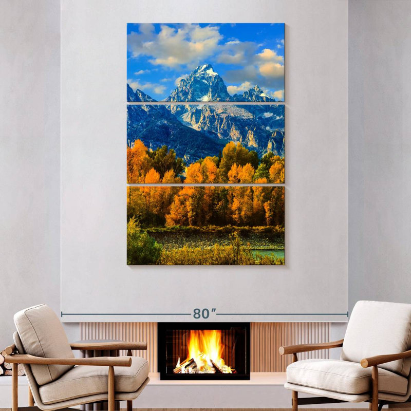 Alvord Autumn In Grand Teton I, H 74 po x l 48 po