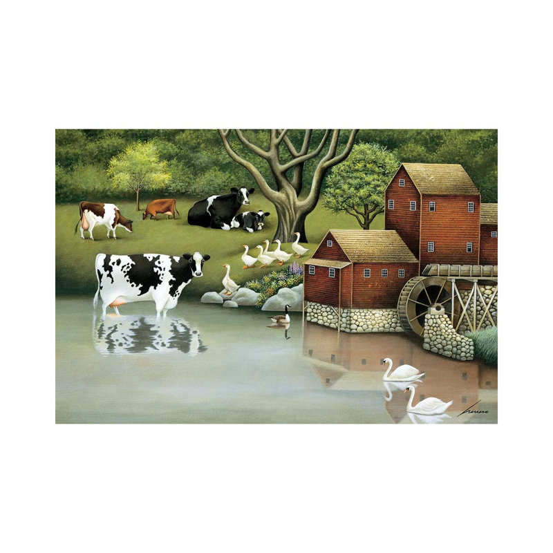 Mill Stream Pond by Lowell Herrero - Wrapped Canvas Gallery-Wrapped Canvas Giclée, 20.32 cm H x 30.48 cm W