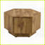 Table basse hexagonale en bois aggloméré avec tiroir en MDF - Stable & amp; Gain de place pour le salon
