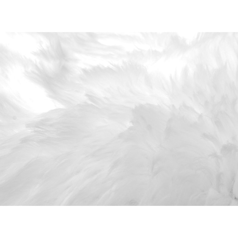 Tapis blanc en fausse fourrure lavable Quad Pelt - 3 pi x 5 pi