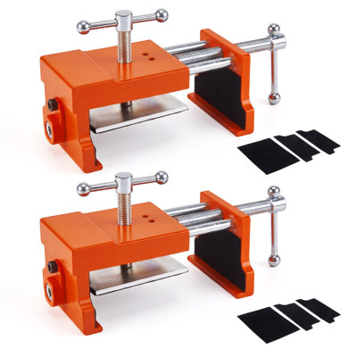 2 Pack Cabinet Installation Clamps Heavy Duty Woodworking Alignment Jig with EVA Pads