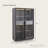 LED-lit 60.6'' Display Cabinet with Glass Door & Two Drawers for Modern Storage