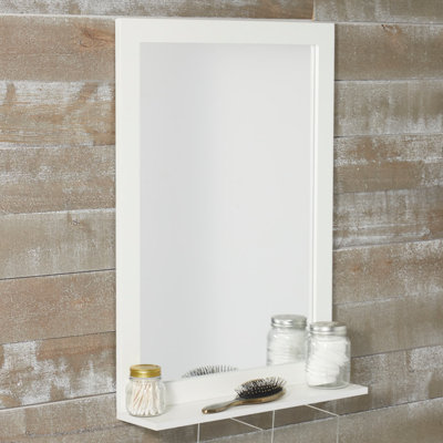  Miroir de coiffeuse avec tablette, blanc