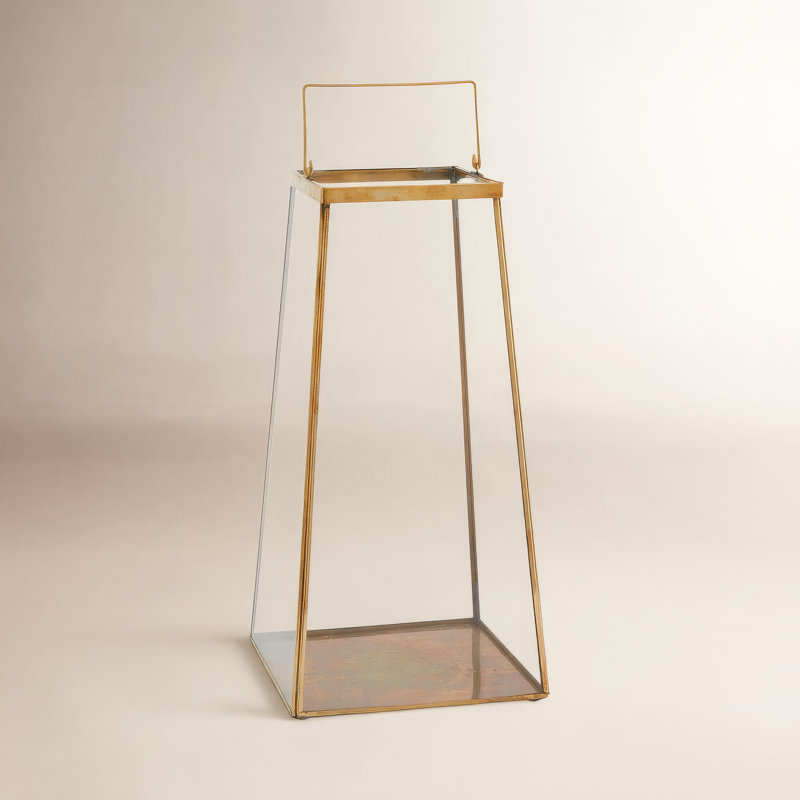 Lanterne de table en métal, H 14,75 po x l 7,5 po x P 7,5 po