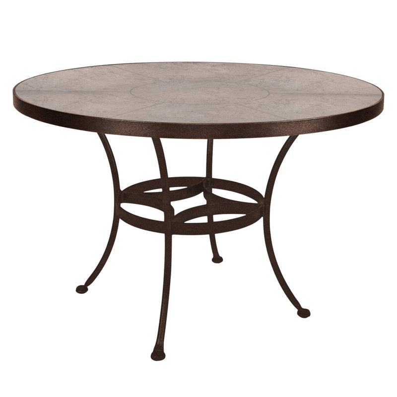 Outdoor Round Dining Table, 42" W x 42" L x 29.5" H, Copper Creek, Summit Gray