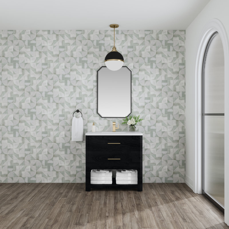 Lucian 36'' W Single Vanity, White Zeus