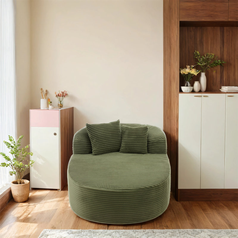 Canapé-lit de 51,6 pouces avec appuis-tête à support double, Vert