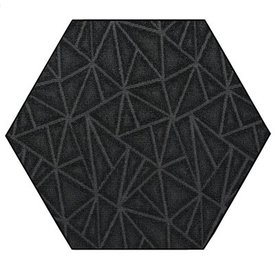 Tapis raffiné à imprimé raffiné noir