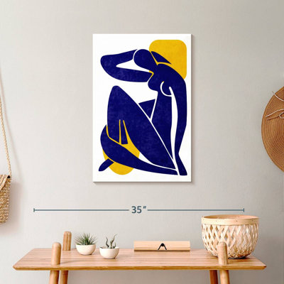 Silhouette de femme abstraite sur toile