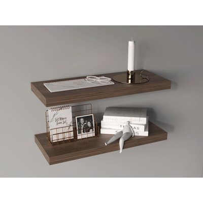Floating Shelves, 2 Shelves, 1.50" H