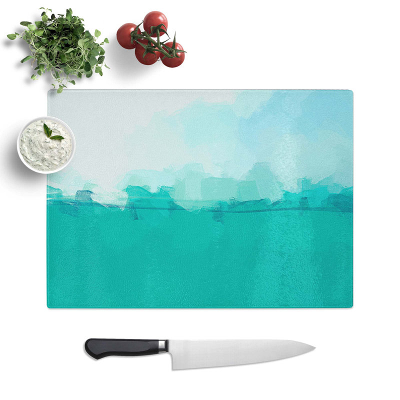 Tempered Glass Water Level Chopping Board, 28.5 cm W x 20 cm L