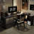 Black Rectangular Solid Wood desk-791259942