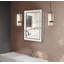 Armoire à pharmacie Nahin 16 po x 26 po avec porte à miroir et tablettes réglables en verre Nahin-455322535-453308611