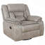 Fauteuil inclinable et oscillant pivotant avec accoudoirs coussinés Taupe-1383858192