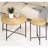 2 Table - Waterproof And Cover. Distressed Cylindrical Style. Black Metal Legs. Appropriate Dimensions For Home Decor. Diverse Color Choices. Stylish. Rustic Vibe Living Rooms Coffee End  2  With .-1446890301