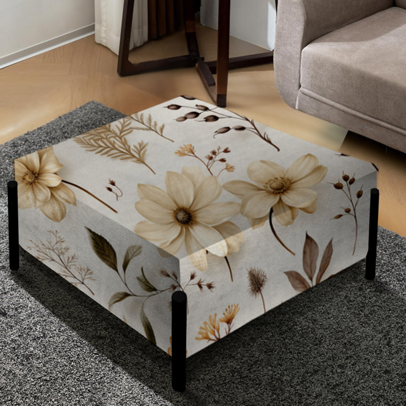 Rustic Foliage - Plants Large Square Ottoman