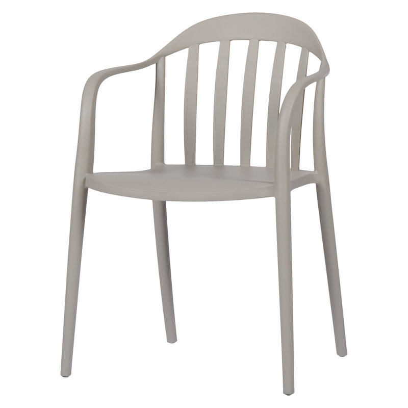 Amalfi Stacking Patio Dining Armchair, Grey