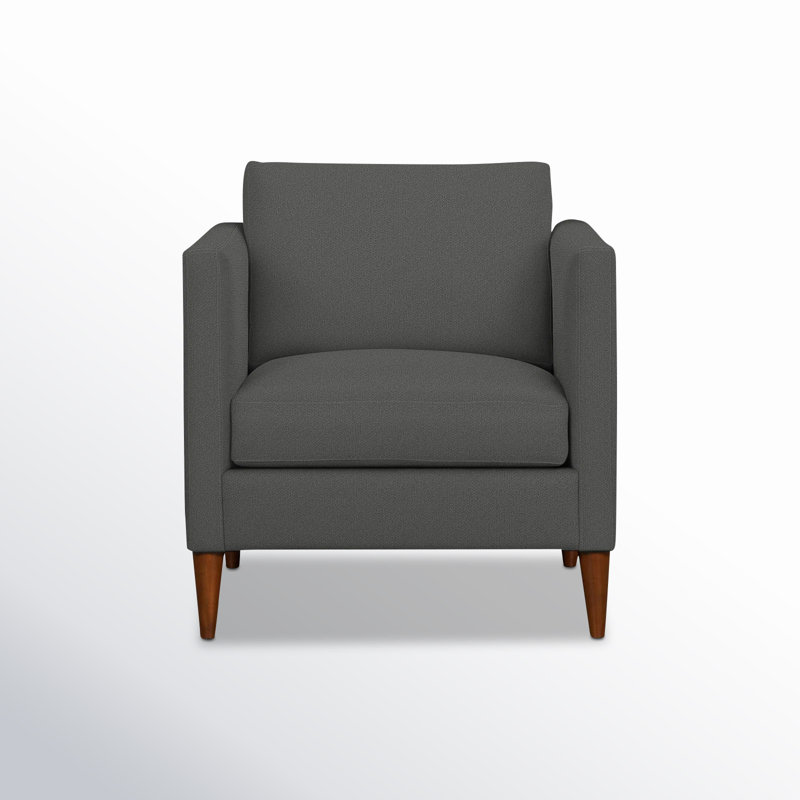 Fauteuil Clifford, Tissu bouclé fumée Davis