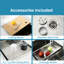 Évier de cuisine en acier inoxydable, 30 po x 22 po, sur comptoir à simple cuve, finition brossée fascinante, avec planche à découper, passoire et structure stable, conception attrayante de 30 po x 22 po-121565416