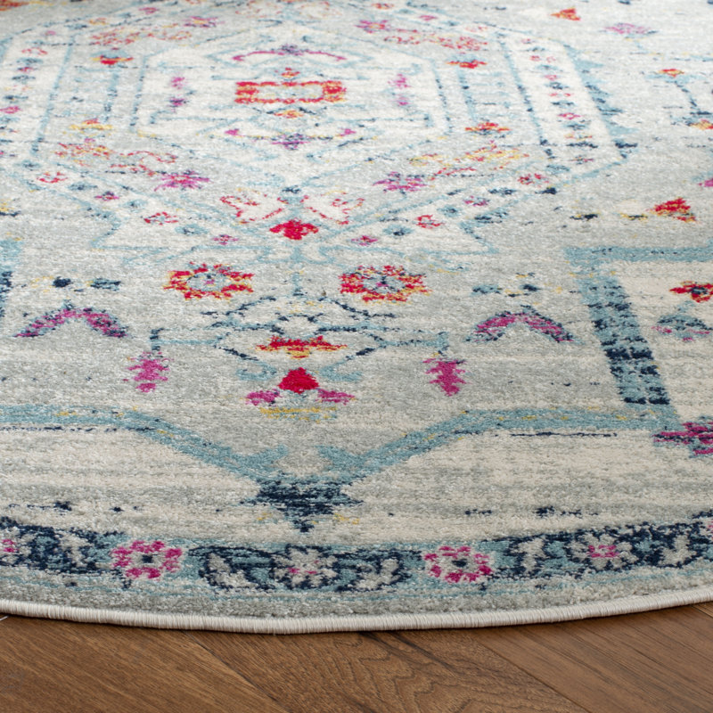 Arnoldsville Oriental Hand Woven Area Rug, Round 201 cm