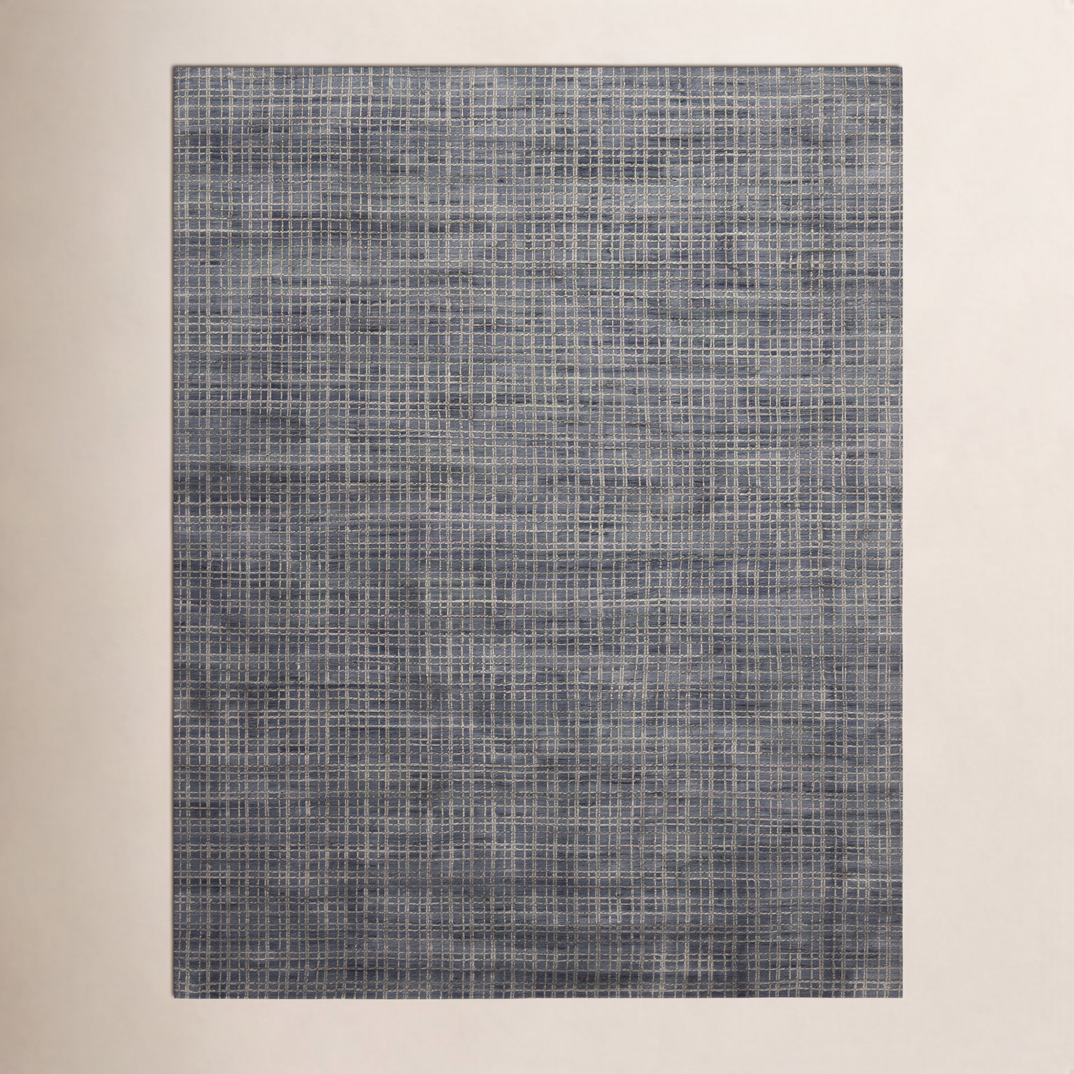 Hannon Gray Hand-Woven Geometric Rug, Rectangle 4' x 6'